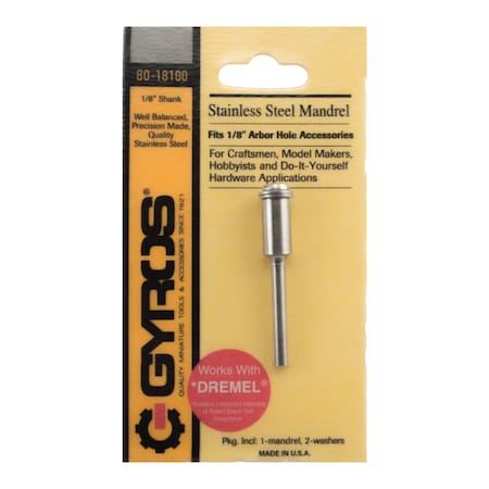 Gyros Mandrel 1/8Shnk1/8Screw 80-18100
